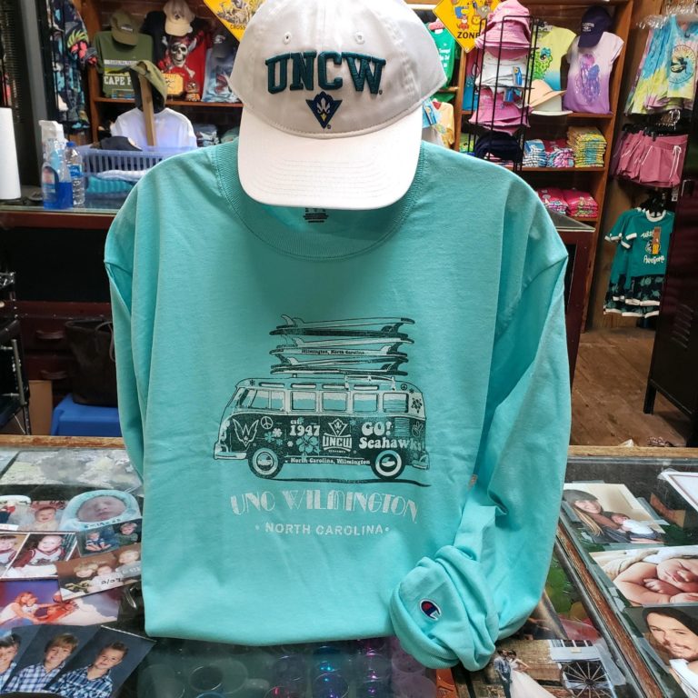 Uncw Retro Van Long Sleeve Tee Top Toad Top Toad